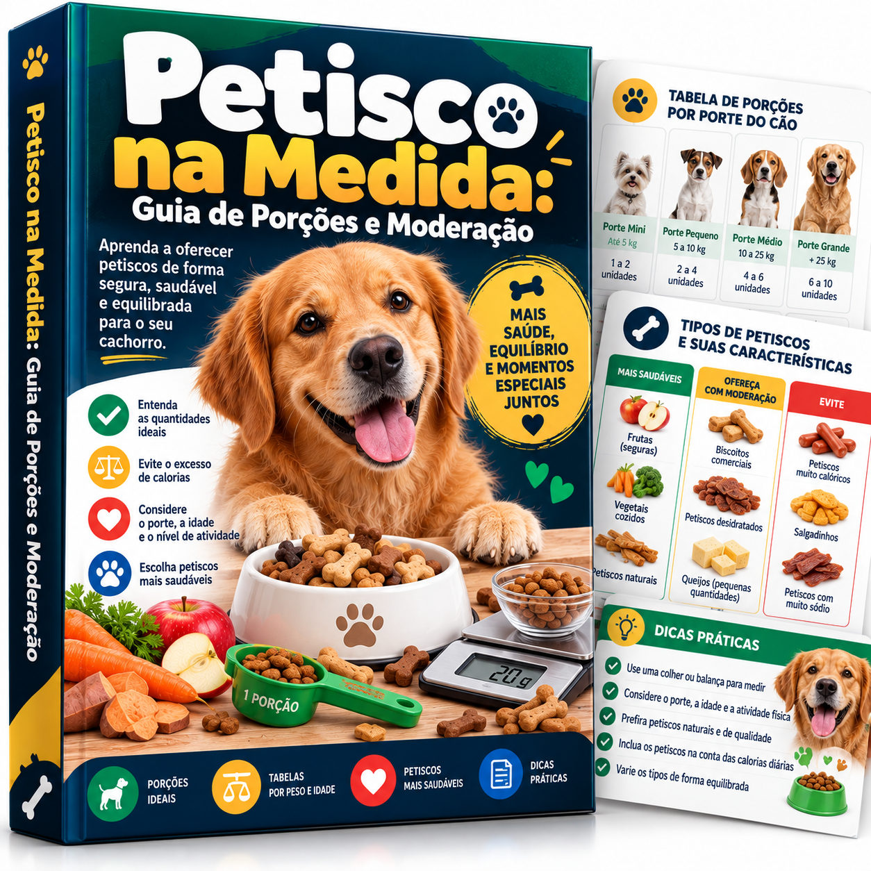 🎁 Bônus 02 — Petisco na Medida: Guia de Porções e Moderação