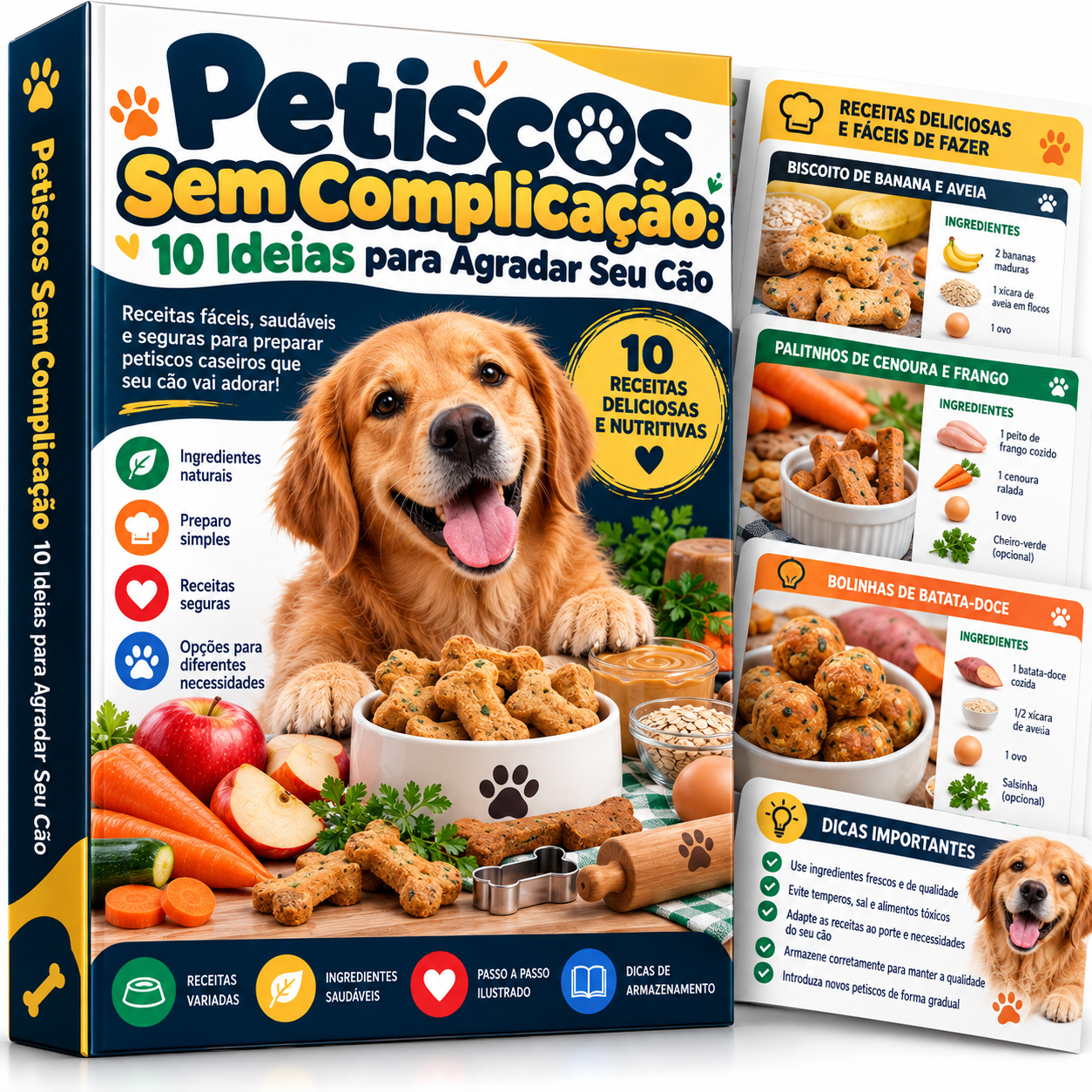 🎁 Bônus 03 — Petiscos Sem Complicação: 10 Ideias para Agradar Seu Cão